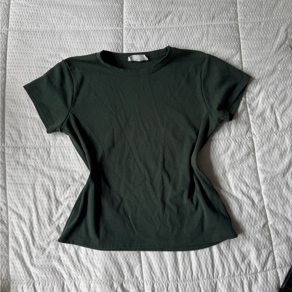 Cotton On Fitted Green Short Sleeve Tee